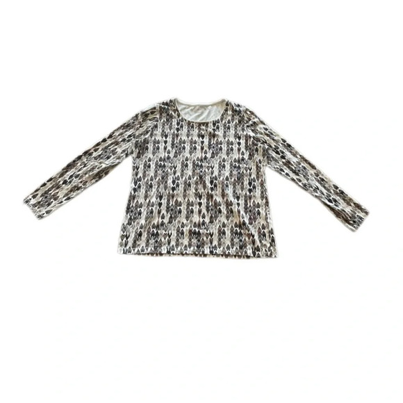 Kim Rogers Abstract Design Cotton Blend Long Sleeve Shirt Women’s XL - Picture 3 of 11